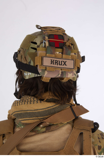 Waylon Crosby Army Pose A details of uniform head helmet…